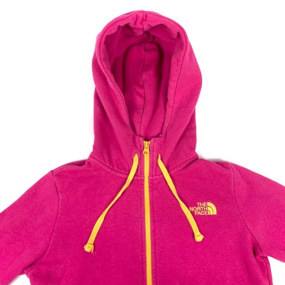 The North Face Women's Full-Zip Hoodie - Pink and Yellow, XS - Picture 4 of 10
